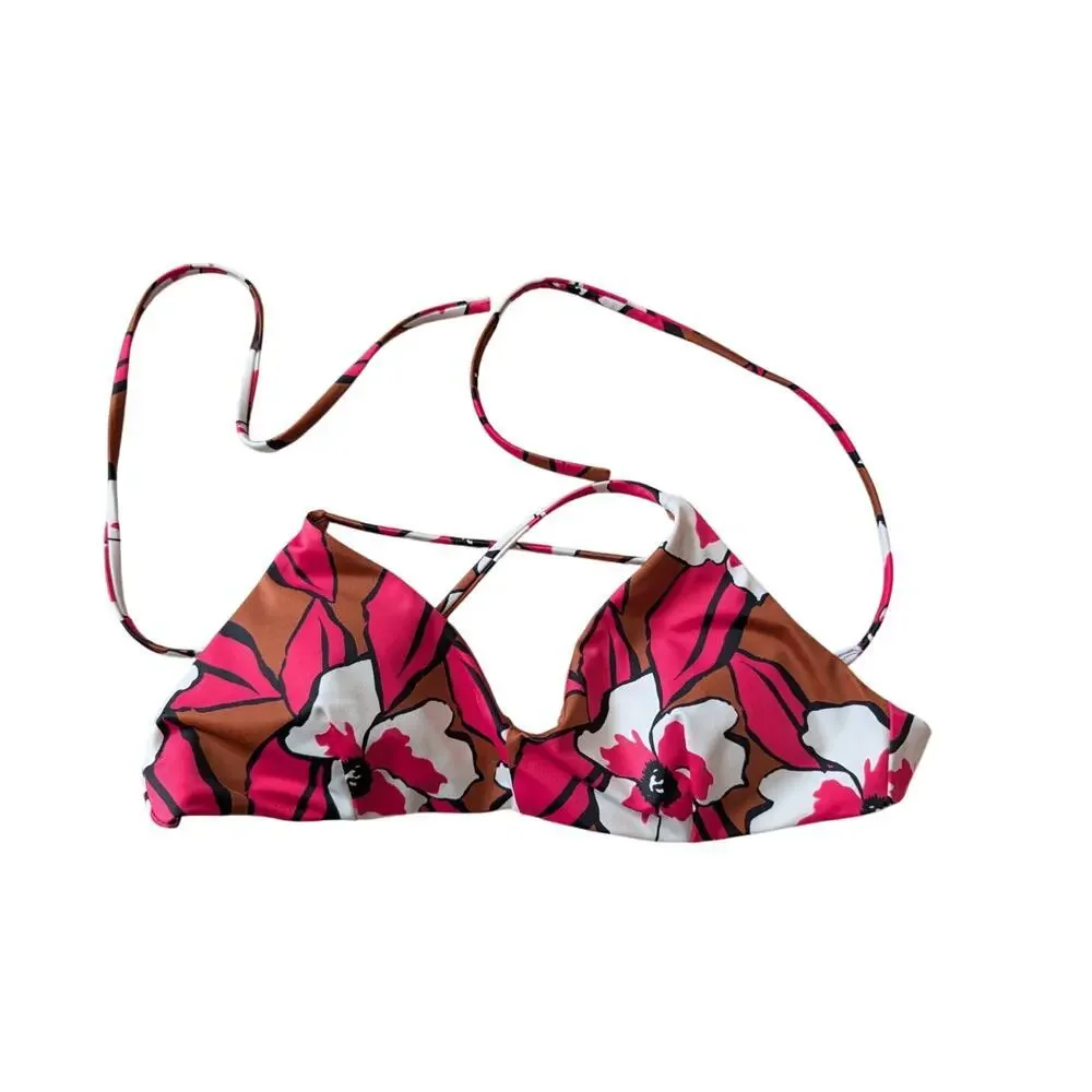RVCA Women's swim bikini bottoms, size SMALL, Strappy, tie back; surfing